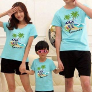 áo thun gia đình đi biển