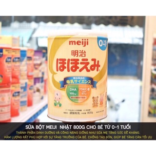 Sữa meiji lon 800g số 0-1 nội địa nhật bản
