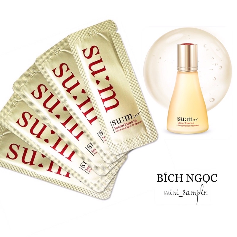 Nước thần cải thiện da toàn diện Su:m37 Secret Essence Fundamental Treatment sample 1ml