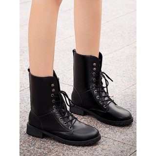 Boots Da Cao Cổ A227 [GIAY88]🌺 / Đế Cao 3cm / Êm Chân/ Dáng Ôm/ Ống nam Cao 25cm/ Ống Nữ Cao 17cm