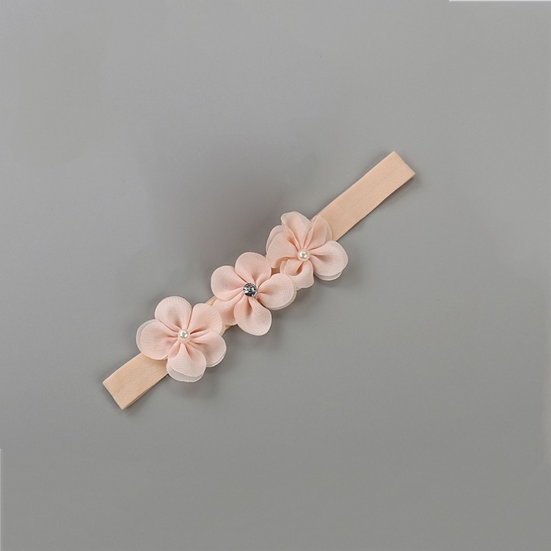 Băng đô cài tóc đính ba hình hoa đáng yêu cho bé gái