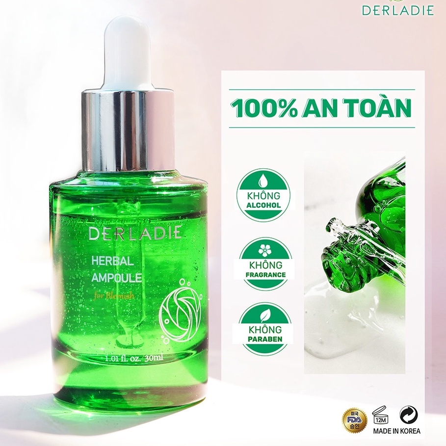 Tinh Chất Tràm Trà Derladie Herbal Ampoule For Blemish Giảm Mụn 30ml