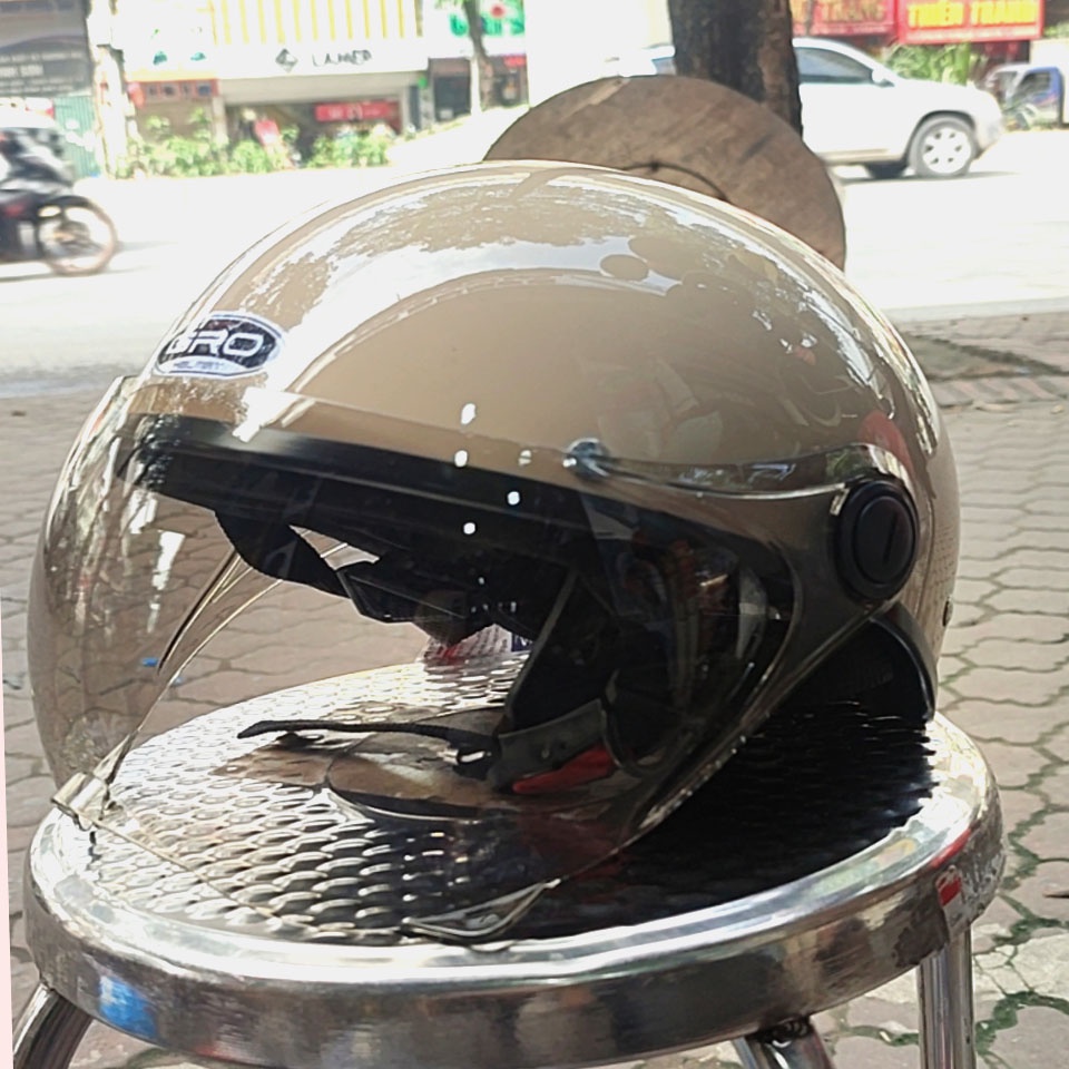 Mũ bảo hiểm nửa đầu có kính Chính hãng GRO cao cấp