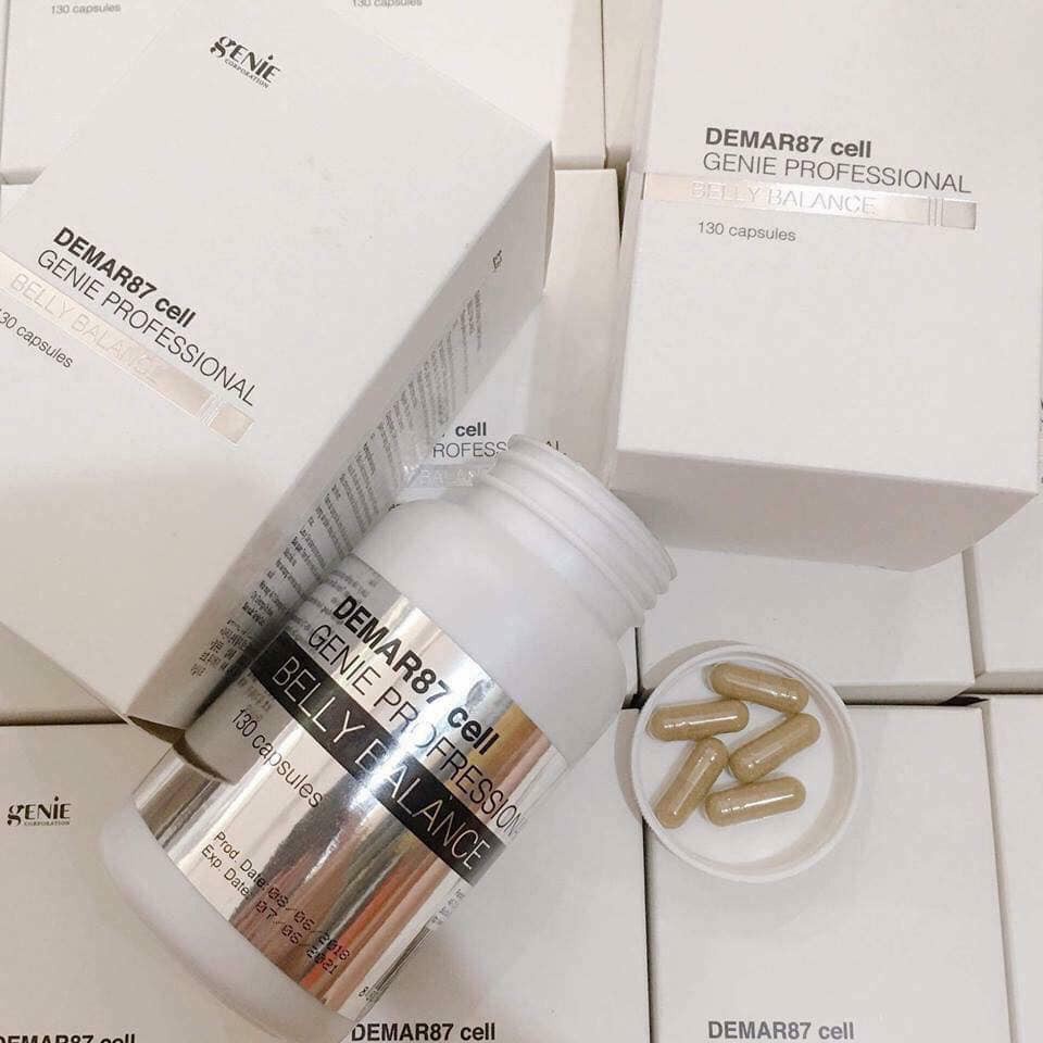 Viên uống giảm cân, tan mỡ bụng Derma87 Cell Belly Balance Genie - Hộp 130 viên, tách lẻ 45 viên