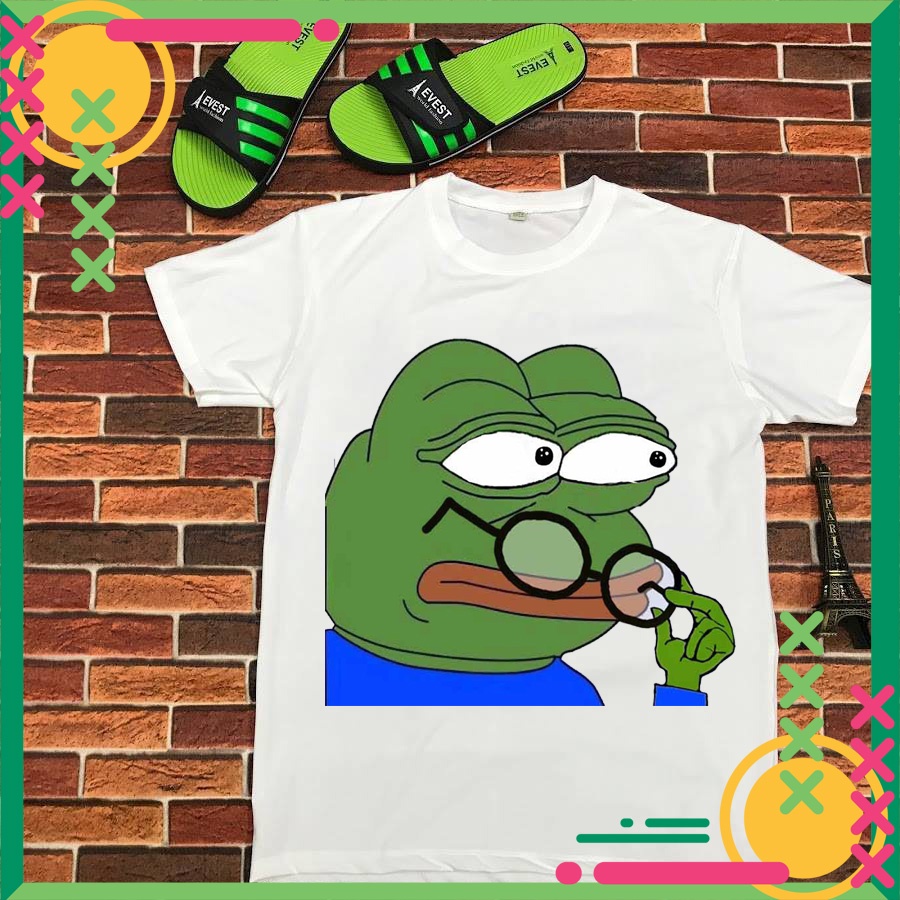 Áo Thun unisex hình Meme Ếch Xanh Pepe vải Cotton cao cấp Tay Ngắn Phù Hợp Cho Cả Nam Nữ