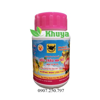 Phân bón lá Đầu Trâu MK 901 NPK 15-20-25 hộp 100gr Dưỡng Hoa Lâu Tàn
