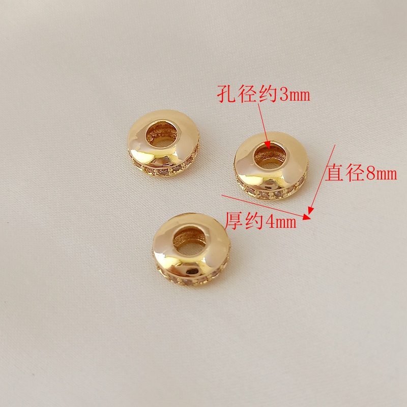 Hạt Đá Zircon 14K 8 * 4mm Nhiều Màu Sắc Có Lỗ Xỏ Dùng Làm Trang Sức DIY