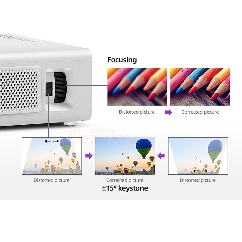 Máy chiếu AUN -  Akey7 MAX New Version 2023 - Full HD - 7000 lumens - Hàng chính hãng - Bảo hành 1 năm