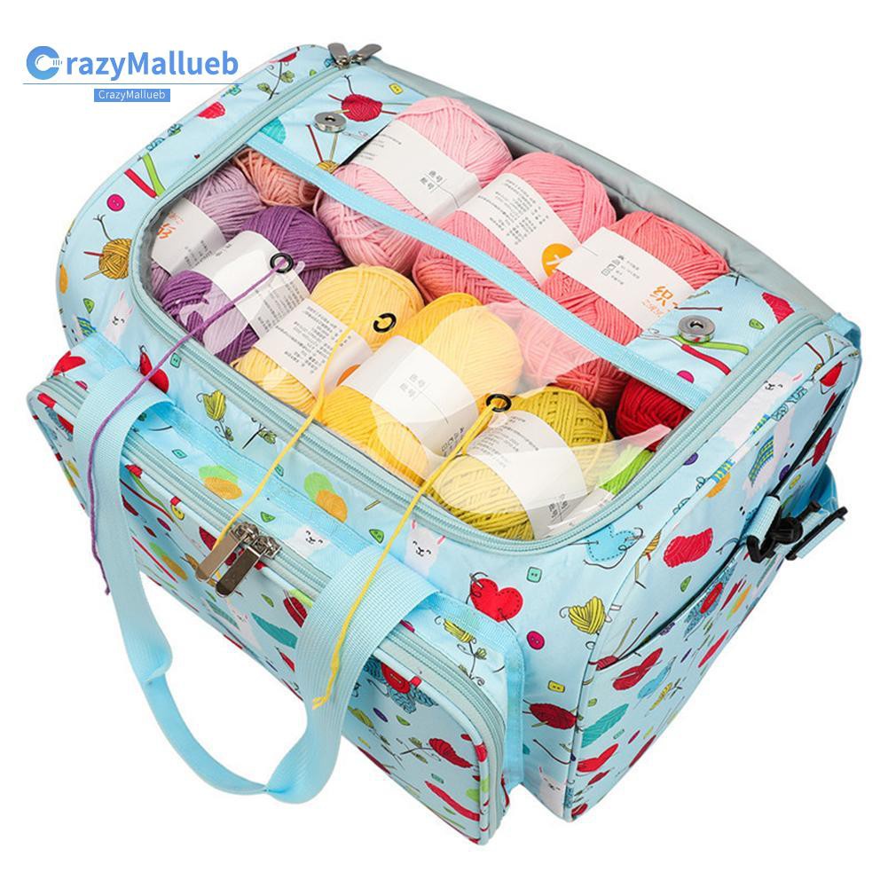 Crazymallueb❤Embroidery Storage Bag Crochet Hooks Thread Yarn Case Organizer (AC227-C4)❤New