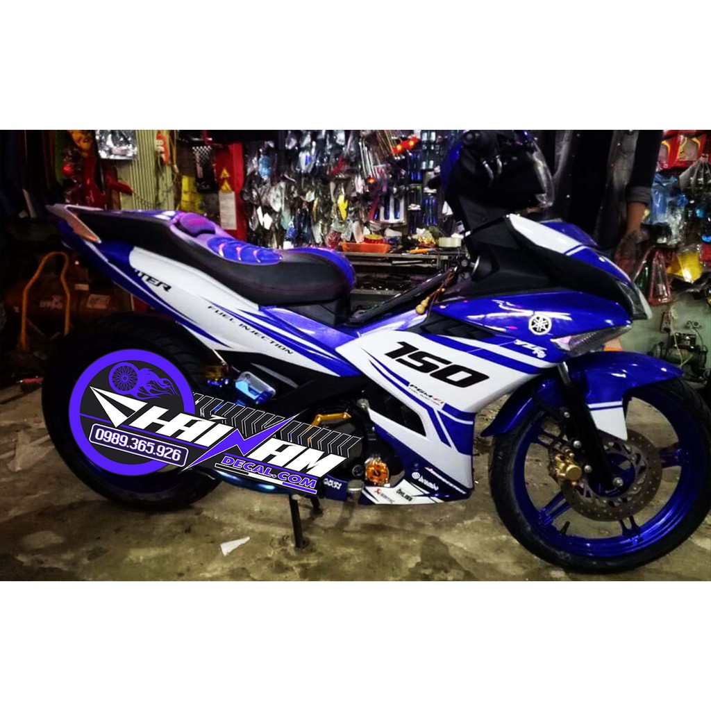 Tem trùm xanh trắng cho Exciter 150