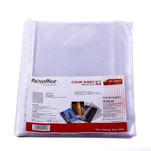 Bìa lỗ A4 Thiên Long FO-CS02 - 100 cái/xấp