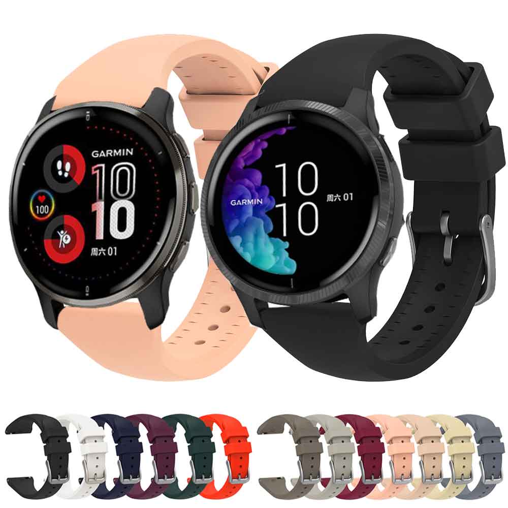 Dây Đeo Silicone 20mm Cho Đồng Hồ Garmin Venu SQ/Vivoactive 3/Forerunner 55 245 645 158