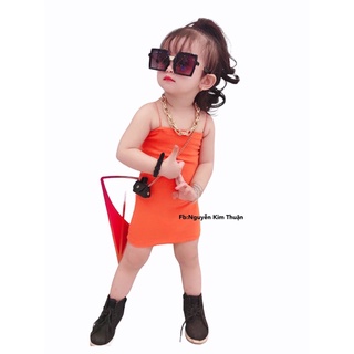 Đầm body hai dây cho bé