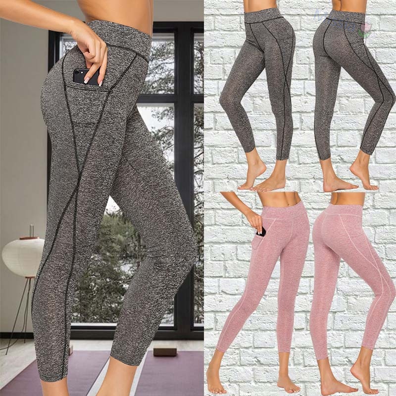 Quần tập yoga màu trơn thời trang