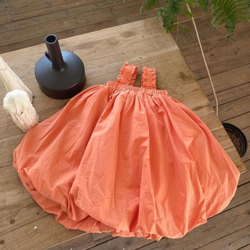 Đầm Hai Dây Họa Tiết Hoa Dễ Thương Phong Cách Phương Tây Thời Trang Mùa Hè Cho Bé Gái