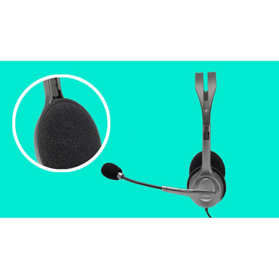 Tai nghe Logitech H110 - Âm thanh nổi (2 Giắc) - Bảo Hành 12 tháng