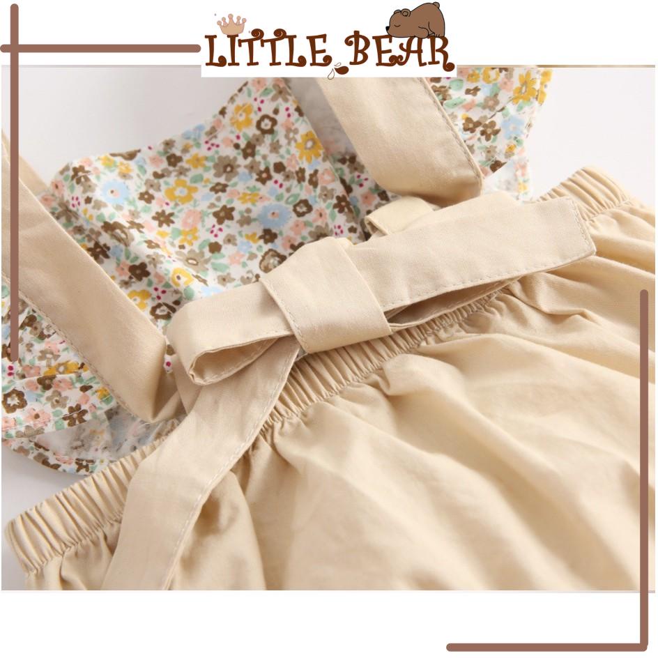 Body Yếm Hoa Dễ Thương Hàng Quảng Châu Loại 1 Chất Đẹp Cho Bé Gái (Size 7-15 kg) - Little Bear