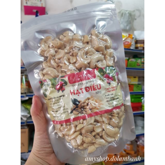 Hạt điều sống vỡ 500g