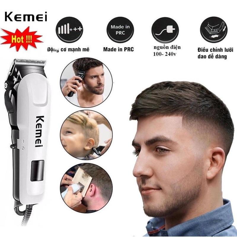 Tông Đơ Cắt Tóc không dâyKemei KM-809A, Tăng Đơ Hớt Tóc không dây, Chuyên Nghiệp Thiết Kế Nhỏ Gọn