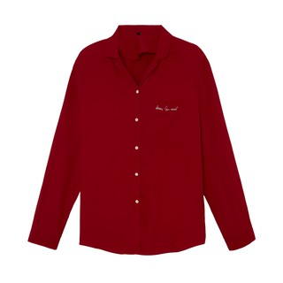 Áo sơ mi dài tay BAE IM REAL SHIRT màu đỏ - ZUNE.ZX