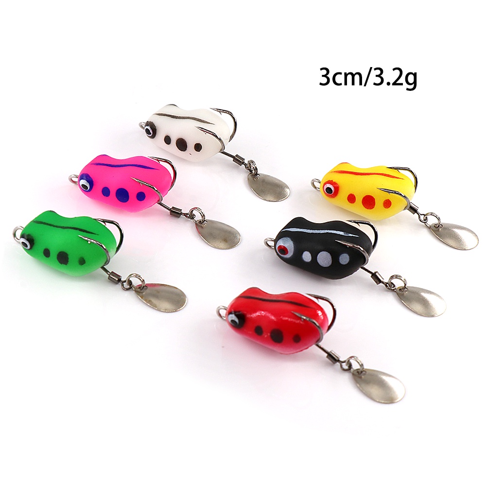 Mồi Câu Cá Hình Ếch Sấm Sét Mềm 3cm/3.2g