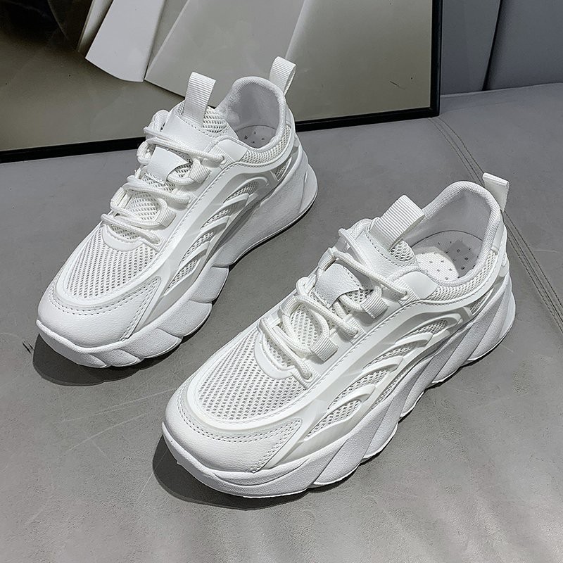 Giày thể thao trắng đế cao giày Ulzzang nữ 2021 sneaker