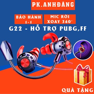 Tai nghe gaming có mic dành cho game thủ tai nghe chơi game điện thoại nhét tai g22s chống ồn