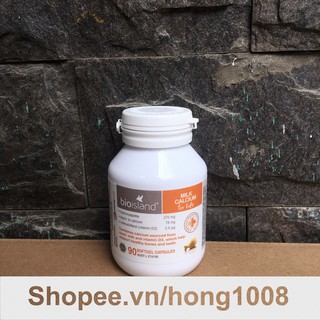 Viên uống BioIsland Milk Calcium for Kids 90 viên bổ sung Canxi Milk Calcium Bio Island