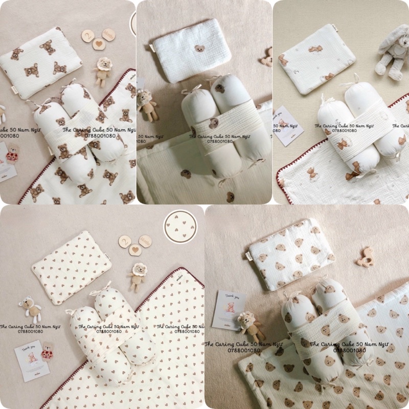 Set chặn kèm gối mỏng Mochee