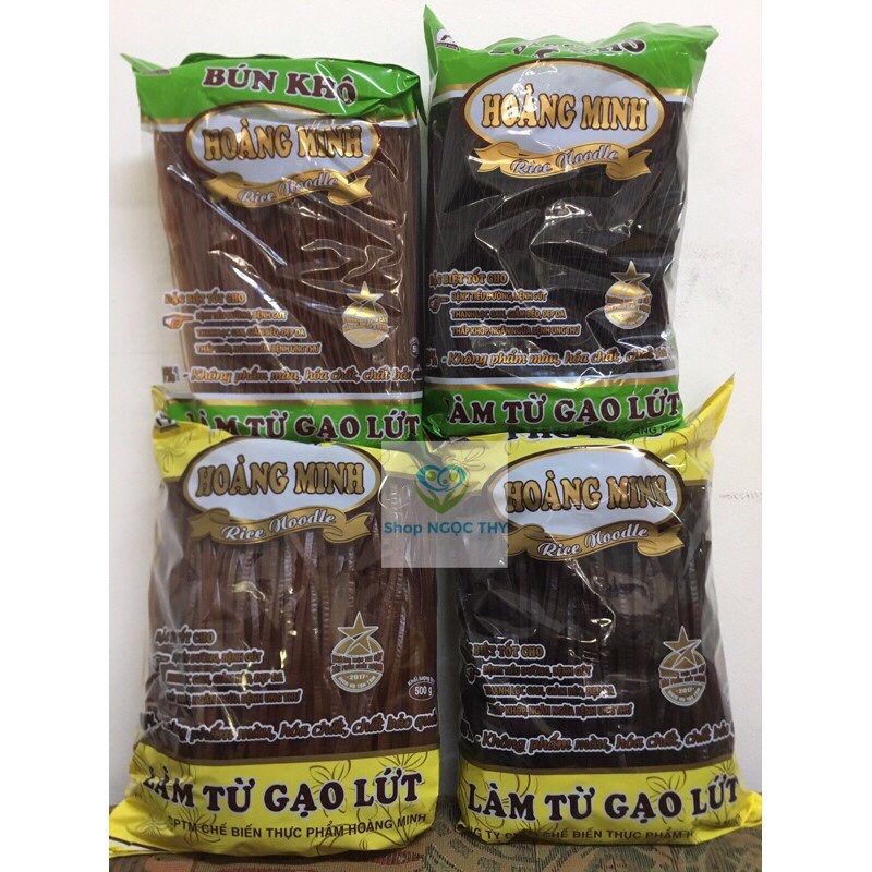 1KG (2 gói) Bún Phở Gạo lứt Hoàng Minh 500gr/gói, bún phở eatclean giảm cân | BigBuy360 - bigbuy360.vn