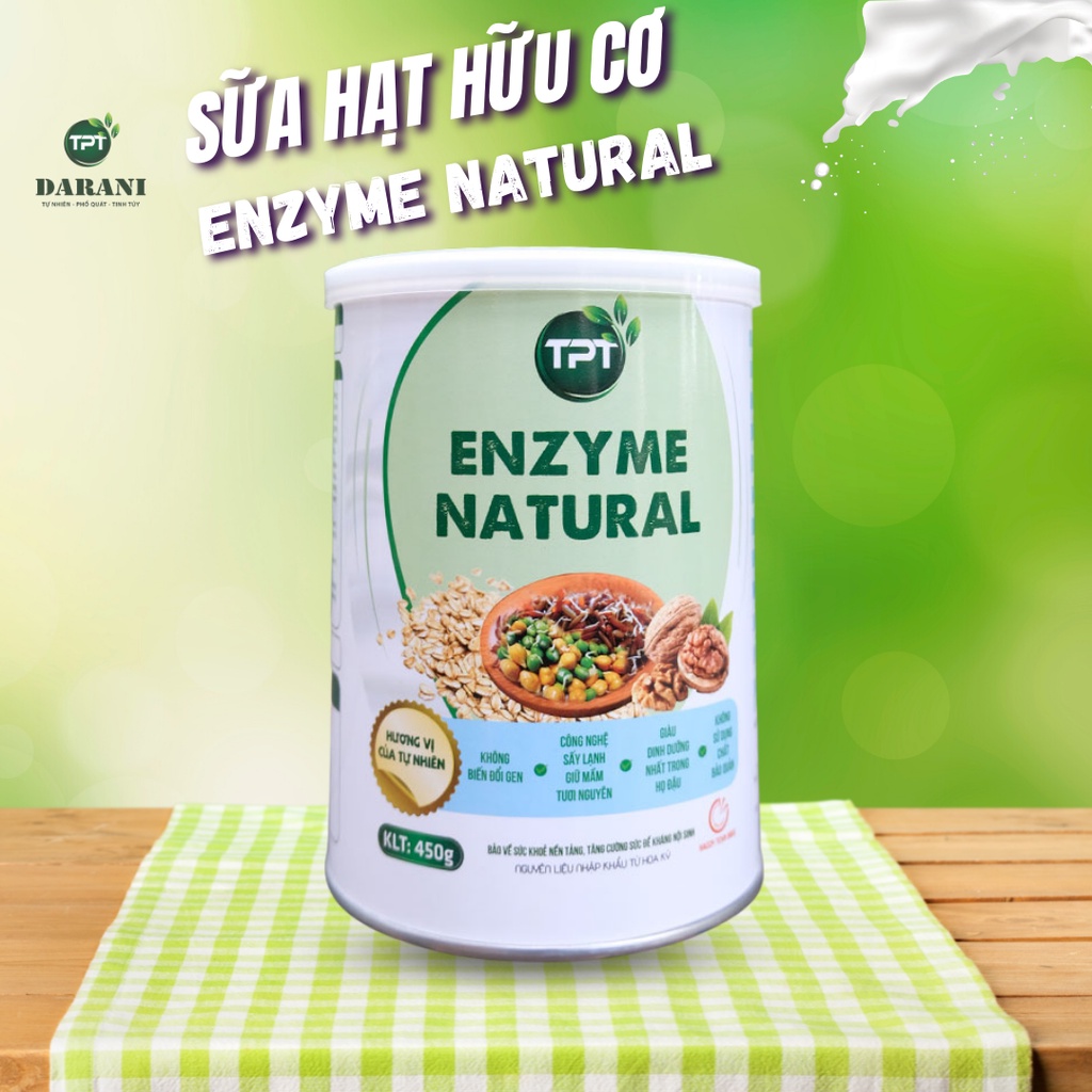 Sữa Hạt Dinh Dưỡng Enzyme Natural TPT Darani Nguyên Liệu Nhập Khẩu Mỹ Hộp 450g - Sữa Hạt Cho Bà Bầu, Người Ăn Kiêng