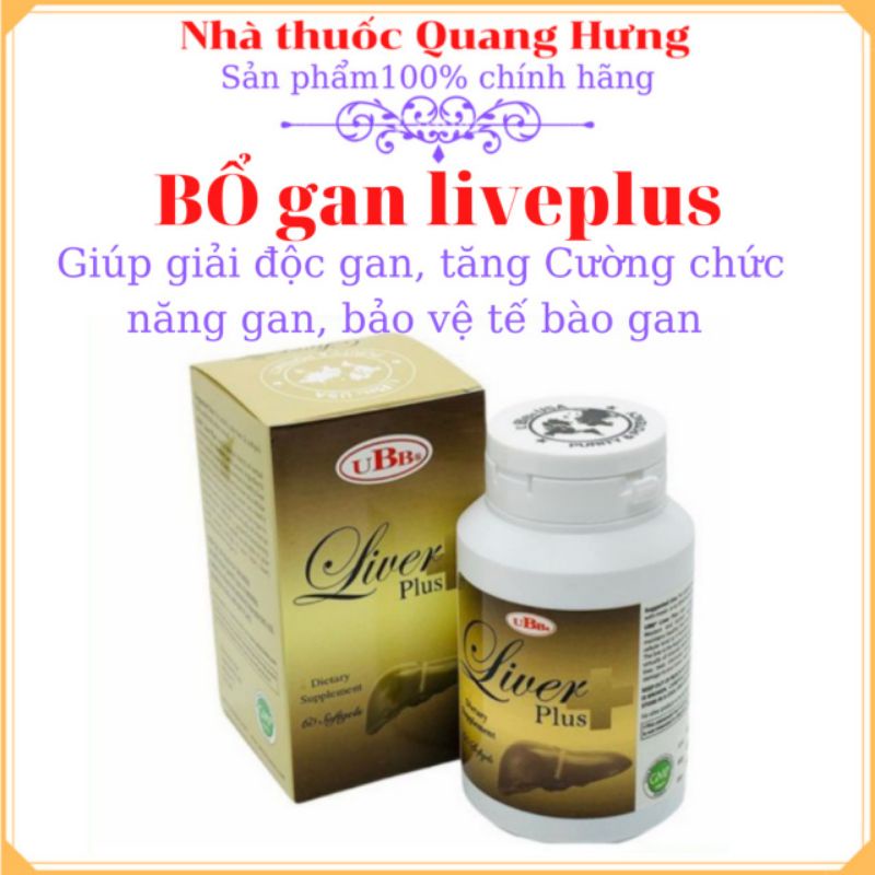 UBB® LIVER PLUS Thực Phẩm Bảo Vệ Gan(hộp-60 viên)