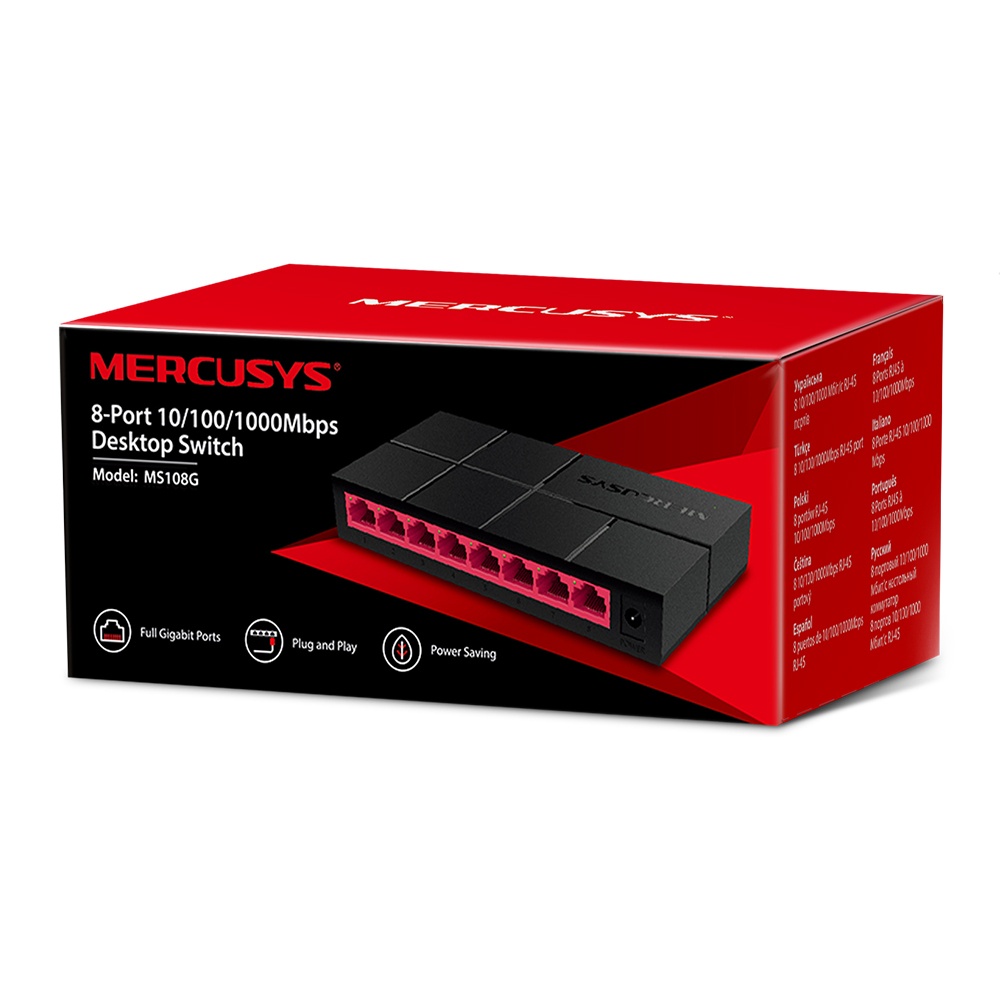 Bộ chia mạng Mercusys MS108G 8-Port 10/100/1000 Mbps,switch hàng chính hãng