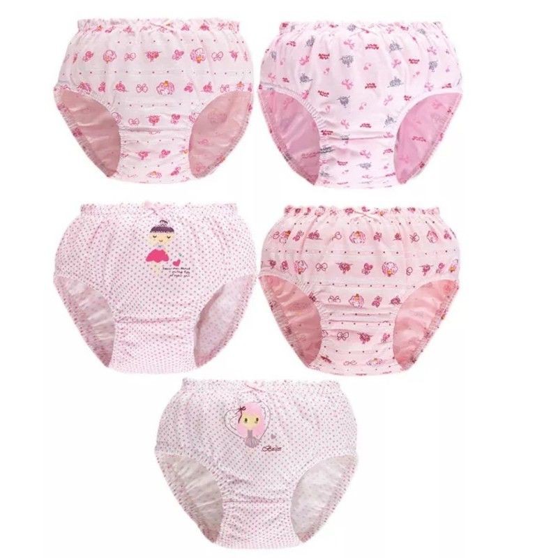 Hộp 5 quần lót bé gái LINDABABY  Hàn Quốc 100% Cotton