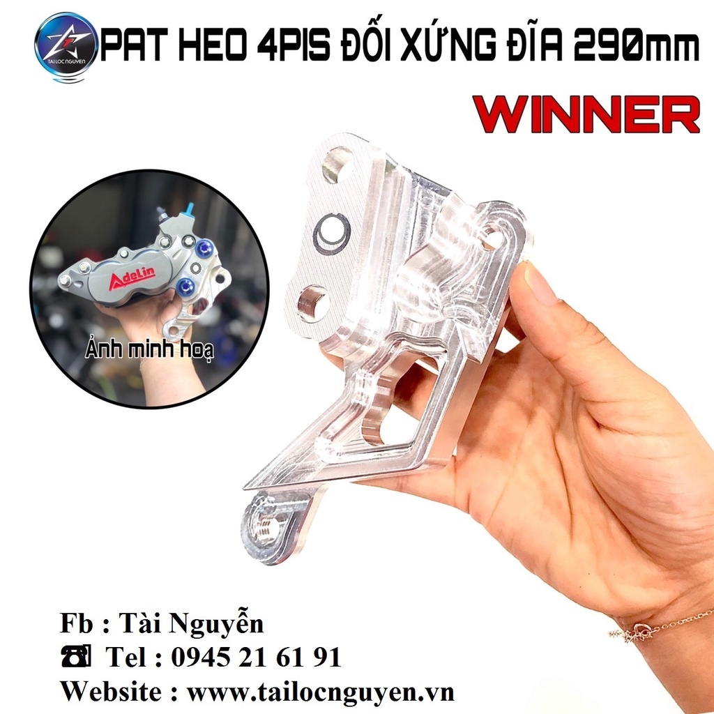 PAT CNC HEO 4PIS ĐỐI XỨNG GẮN ĐĨA 290MM EX150 - WINNER/WINNER X