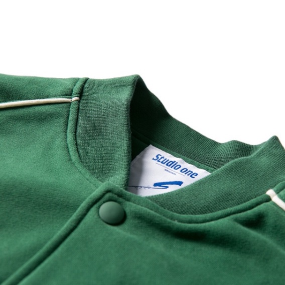 Áo khoác bóng chày dáng rộng thêu logo thời trang đường phố Mỹ