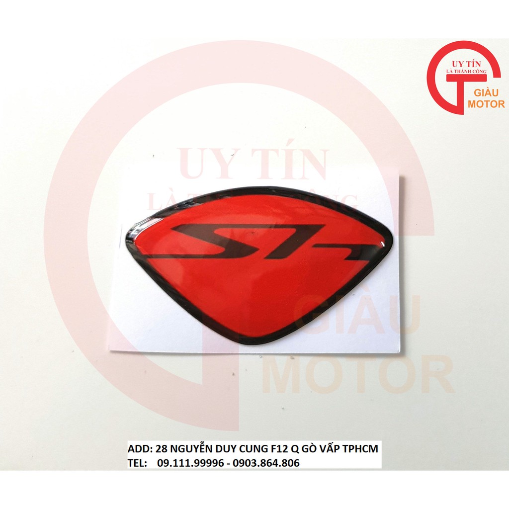 LOGO DÁN MẶT NẠ SH Ý MÀU ĐỎ DÀY DẶN