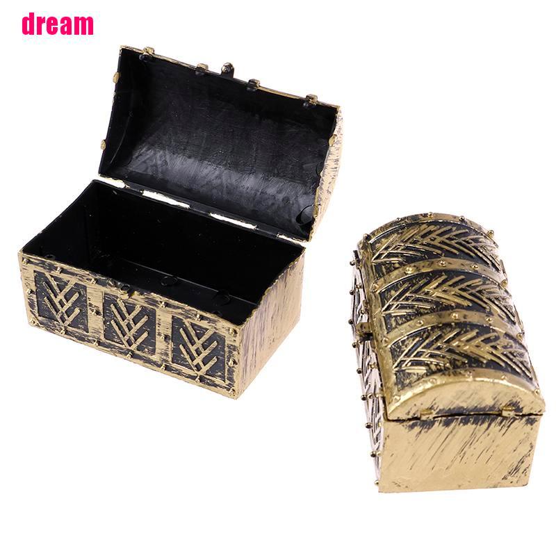 Bộ 2 Hộp Kho Báu Mini Kiểu Vintage Dễ Thương Trang Trí Nhà Cửa