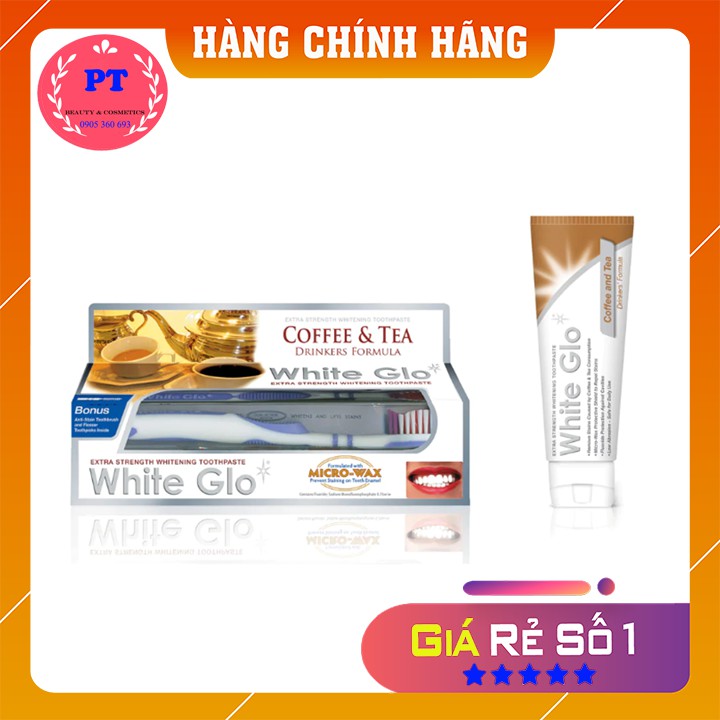 [Có Tem Nhãn] Kem đánh răng dành cho người uống trà và cà phê White Glo 150g Chính Hãng