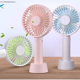 Quạt cầm tay mini tích điện có đế để bàn siêu hot -dc2878