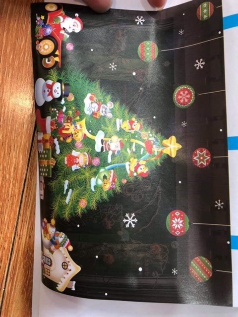 Decal trang trí noel dán cửa kính