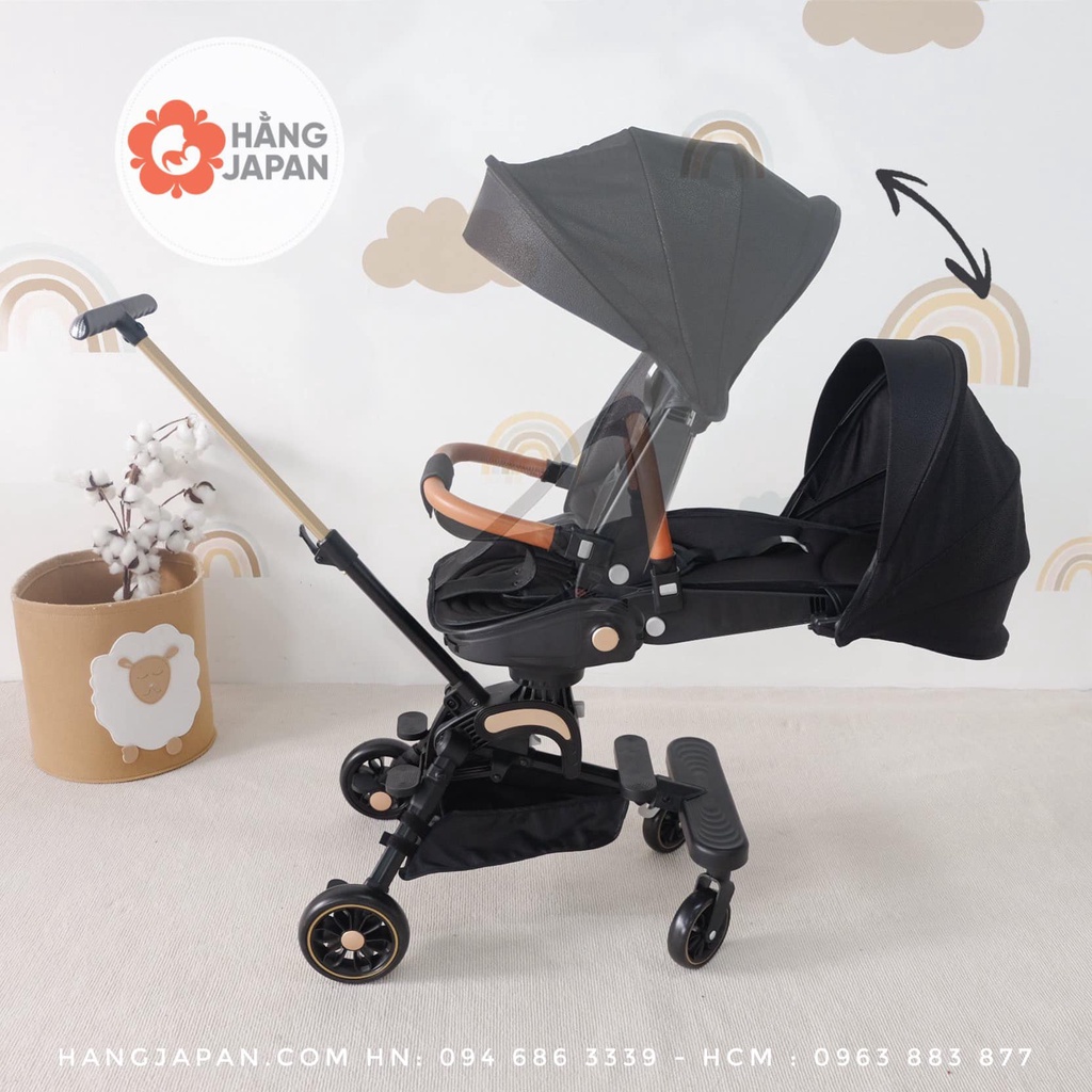 Xe đẩy Monmon 360 độ 2 chiều đa năng tặng kèm bàn ăn