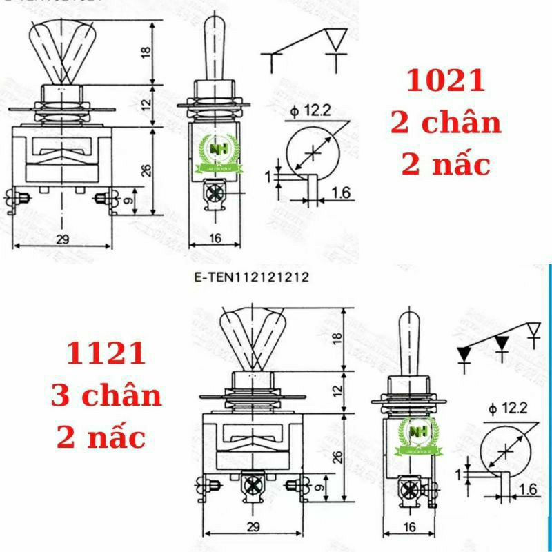 Công Tắc Gạt Chân Đồng 15A-250V  Loại Cao Cấp