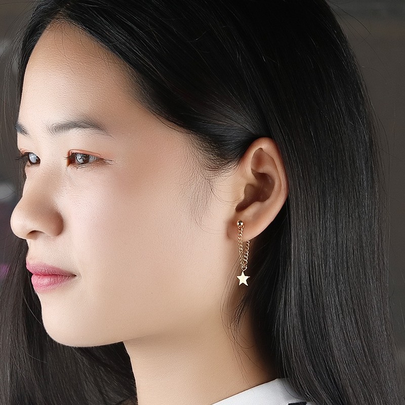 Khuyên Tai Hình ngôi sao Phong Cách Hàn Quốc Dành Cho Nữ