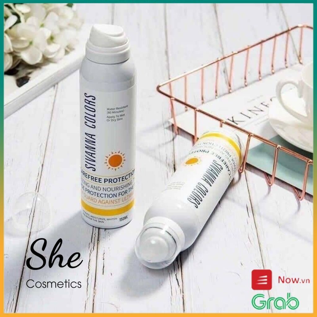 Xịt Chống Nắng Trang Điểm Toàn Thân Sivanna Colors Thái Lan 2 In 1 Makeup Body 150mL