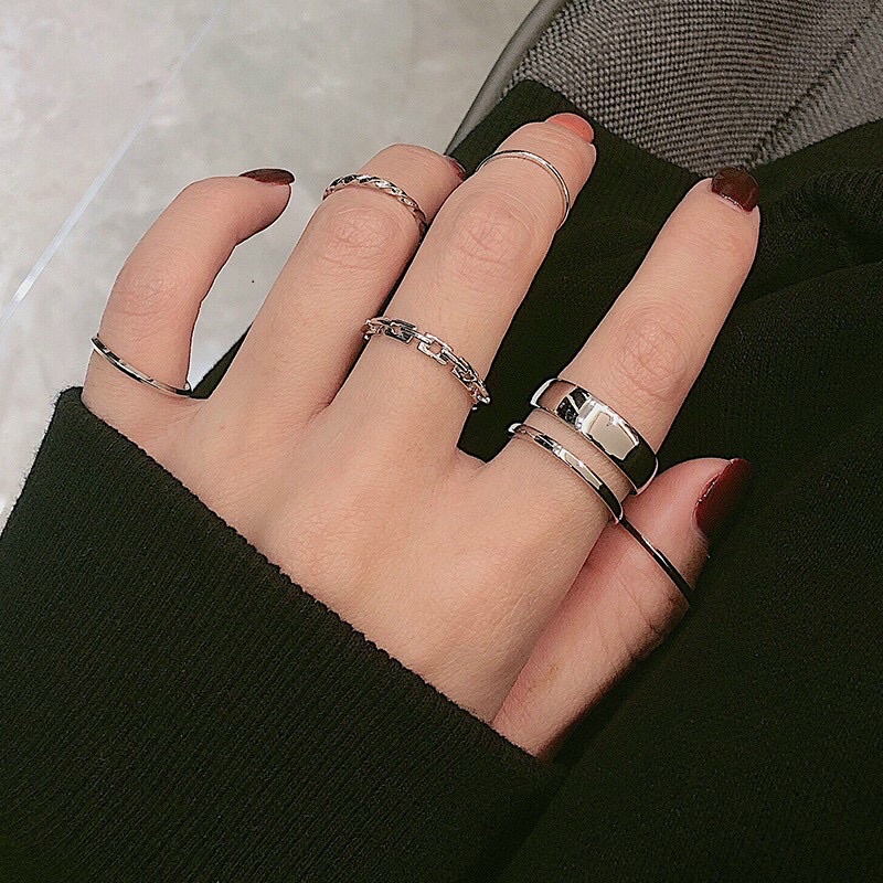 💎 Set 7 nhẫn mẫu thiết kế mới đeo được nhiều kiểu lắm ạ