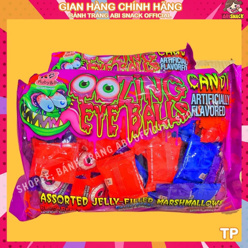 KẸO DẺO CON MẮT Marshmallows NHÂN MỨT TRÁI CÂY HỖN HỢP GÓI 230G