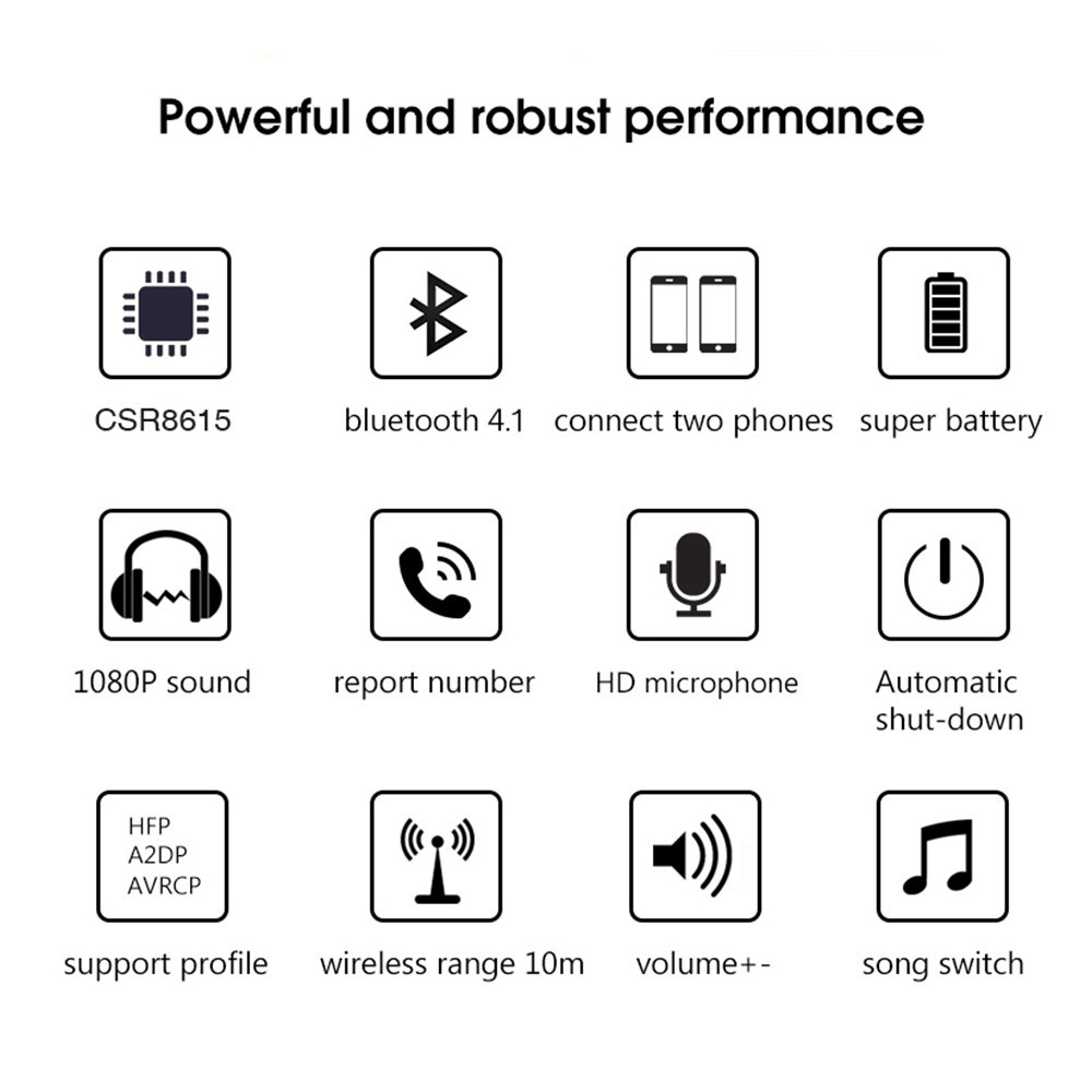 Tai Nghe Bluetooth 4.1 V12 V8 V9 Phiên Bản Nâng Cấp