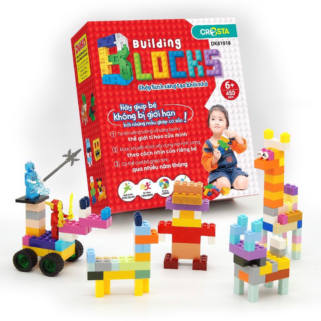 Đồ Chơi Duka: Ghép Hình Sáng Tạo DK81018 (450 Chi Tiết)