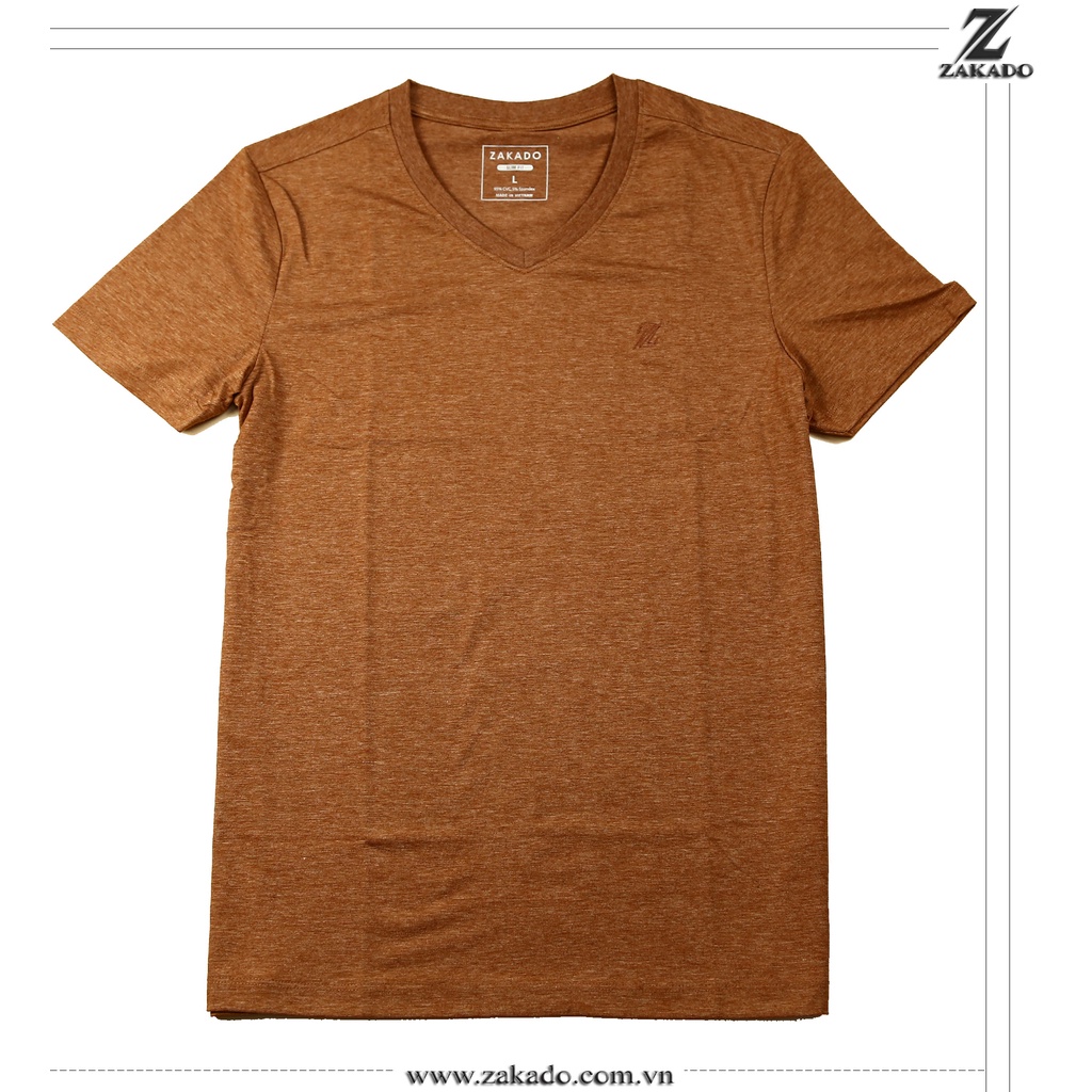 Áo thun nam cao cấp ZAKADO cổ tim tay ngắn, mềm mát, thấm hút mồ hôi cực tốt, áo phông thiết kế trẻ trung, năng động | BigBuy360 - bigbuy360.vn